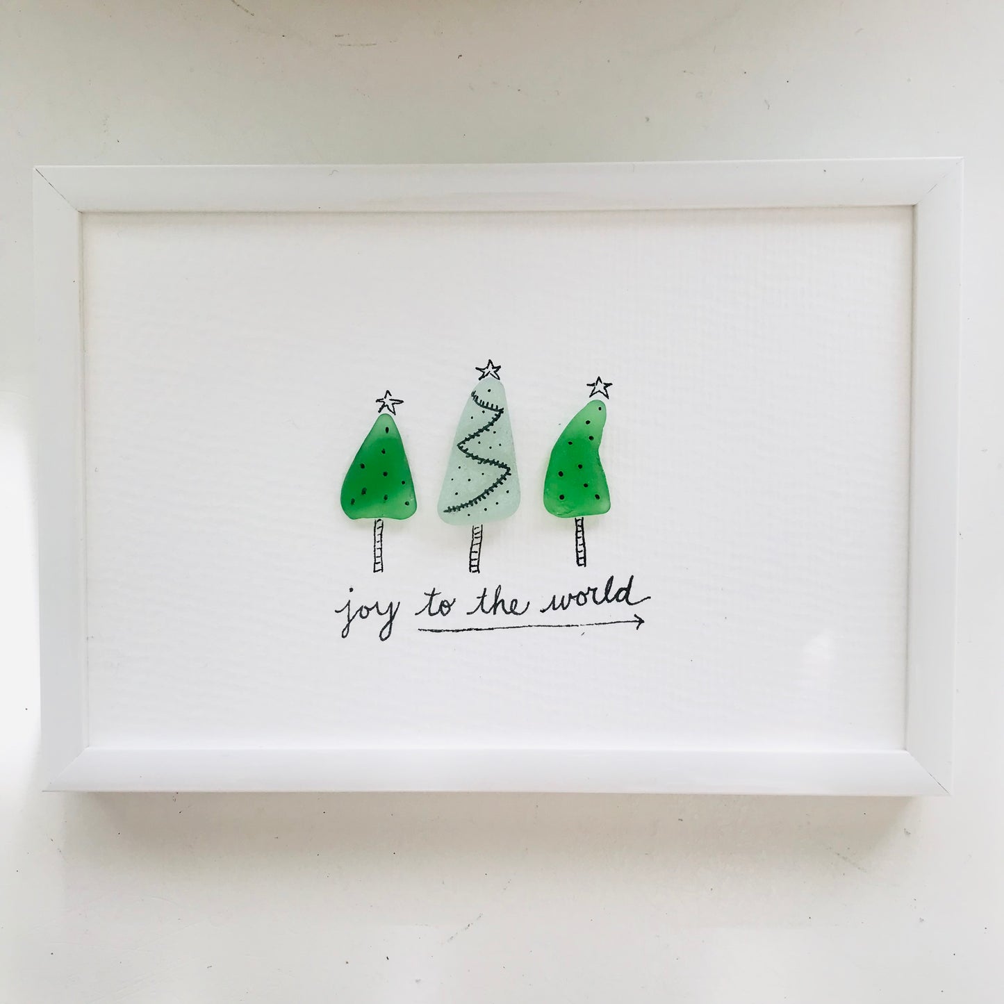 Christmas Trees Sea Glass Art