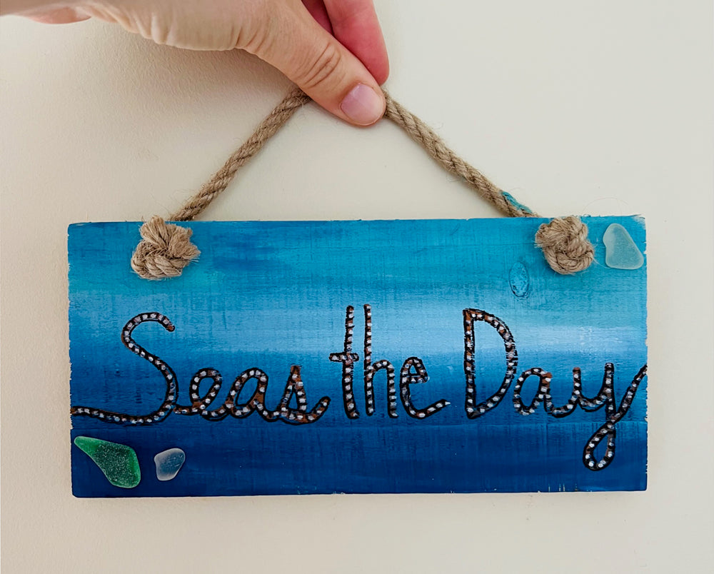 Seas the Day Wooden Wall Plaque