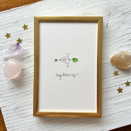 Sagittarius Sea Glass Art | Hooked on Horoscopes Collection