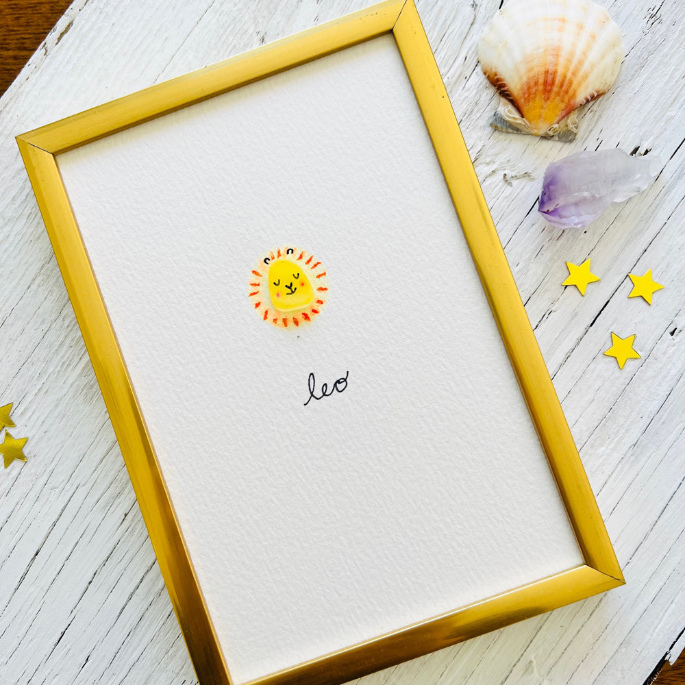 Leo Zodiac Sea Glass Art | Hooked on Horoscopes Collection