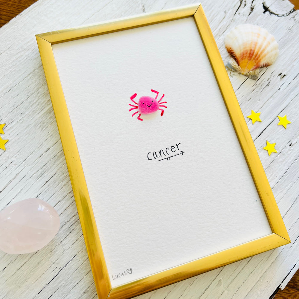 Cancer Zodiac Sea Glass Art | Hooked on Horoscopes Collection